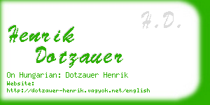 henrik dotzauer business card